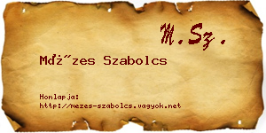 Mézes Szabolcs névjegykártya
